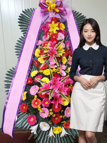 더베일리하우스 삼성점 3단화환 기본형